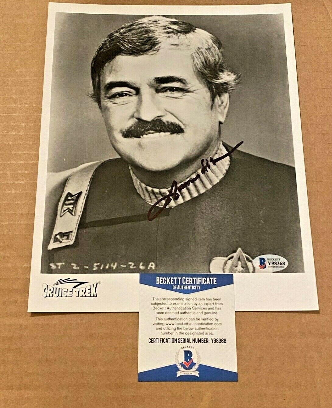 JAMES DOOHAN SIGNED STAR TREK 8X10 Photo Poster painting BECKETT CERTIFIED