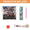Pikachu nain enti&egrave;rement DIY 5D perceuse carr&eacute;e Independence Day Piers Art Pierres Pierres Kit de peinture diamant pour adultes/d&eacute;butants Id&eacute;e cadeau d&eacute;coration maison Diamond Dots peintures Peinture en cristal par Diamond35x35cm