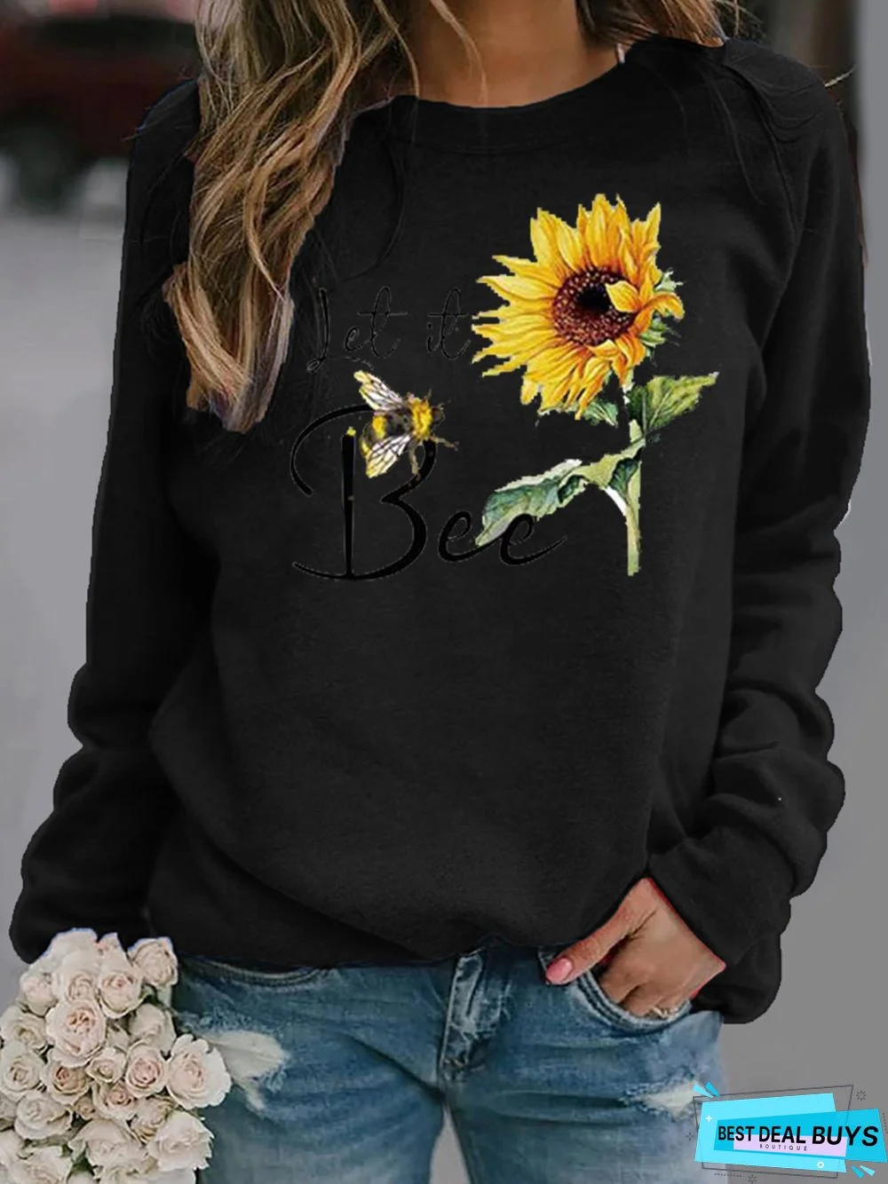 New Women Fashion Casual Vintage Long Sleeve Holiday Sweatshirt