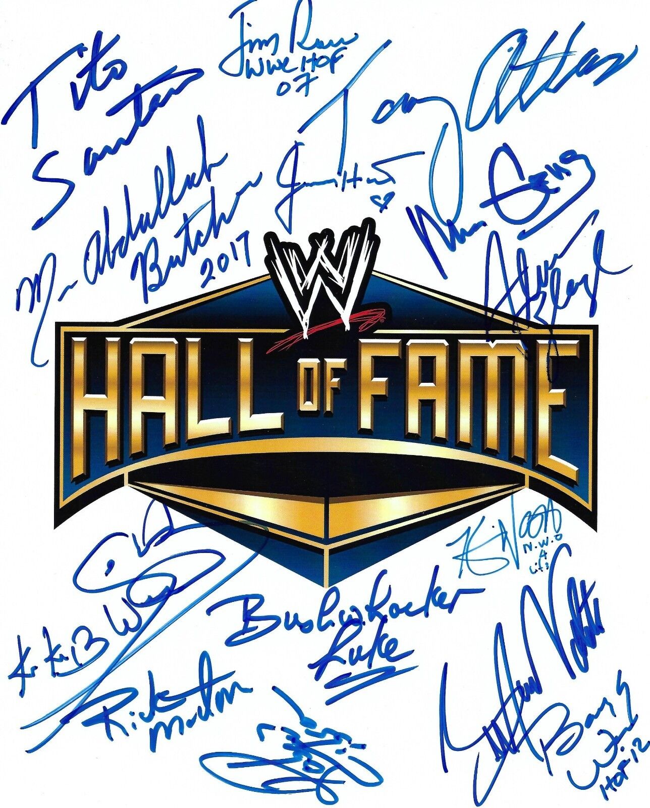 WWE Hall of Famers 14x Signed 8x10 Photo Poster painting BAS COA Kevin Nash Jim Ross Tony Atlas