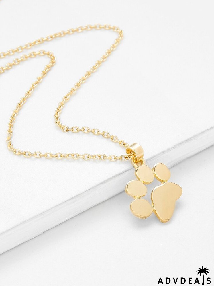 Footprint Pendant Necklace