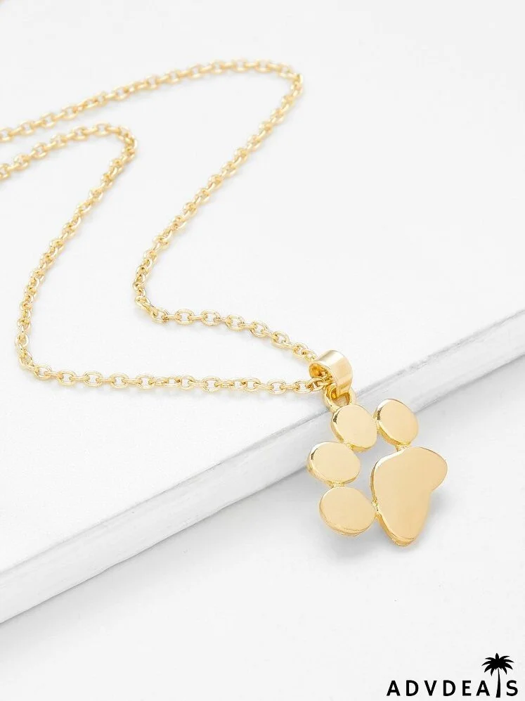 Footprint Pendant Necklace