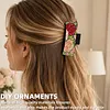 Rose DIY Diamond Painting Claw Clips for Adults Beginners Diamond Art Western Hair Clips Anti-Slip Design for Women Long Short Hairstyle Jewelry Supplies