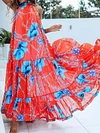 Floral-Print Loose Halterneck Maxi Dress