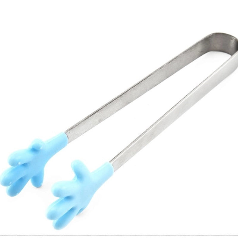 Casual Cute Solid Color 430 Handle Silica Gel Food Tongs 1 Piece