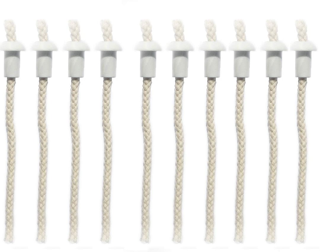 Wicks with Ceramic Holder for Alcohol Lamp/Oil Lamp Pack of 10 - MUHWA