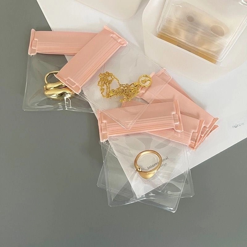 Minimalist Solid Color PVC Jewelry Packaging Bags
