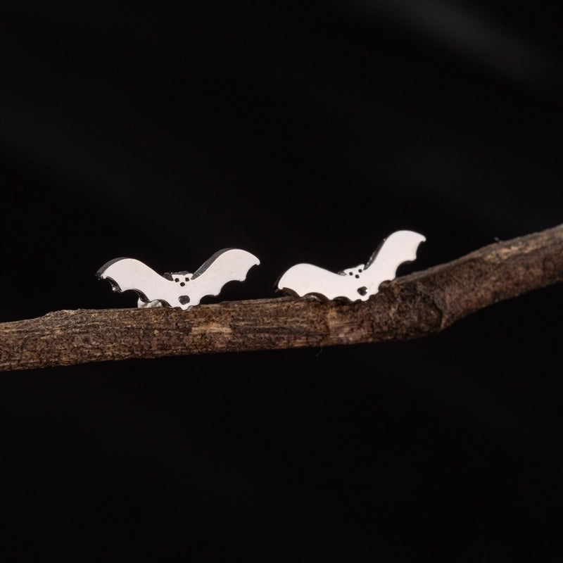 1 Pair Cute Minimalist Dog Cat Flower Polishing Hollow Out 304 Stainless Steel 18K Gold Plated Ear Studs