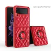 2022 Luxury Argyle Leather Cover With Ring Holder For Samsung Galaxy Z Fold 3 Flip 3 5G