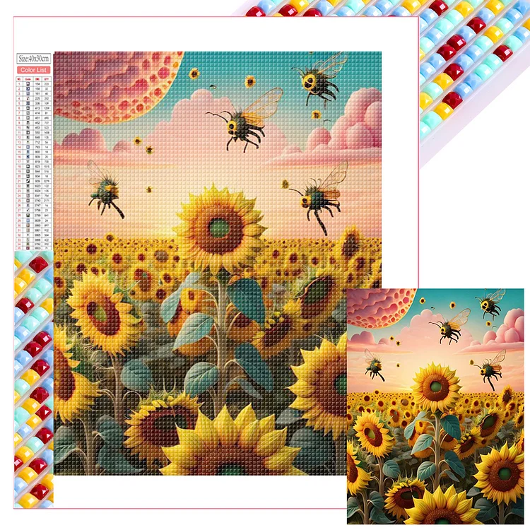 Diamond Painting - Full Square - Sunflower