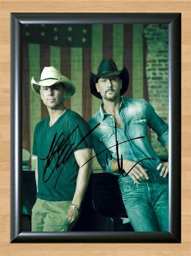 Kenny Chesney Tim McGraw Signed Autographed Photo Poster painting Poster Print Memorabilia A4 Size