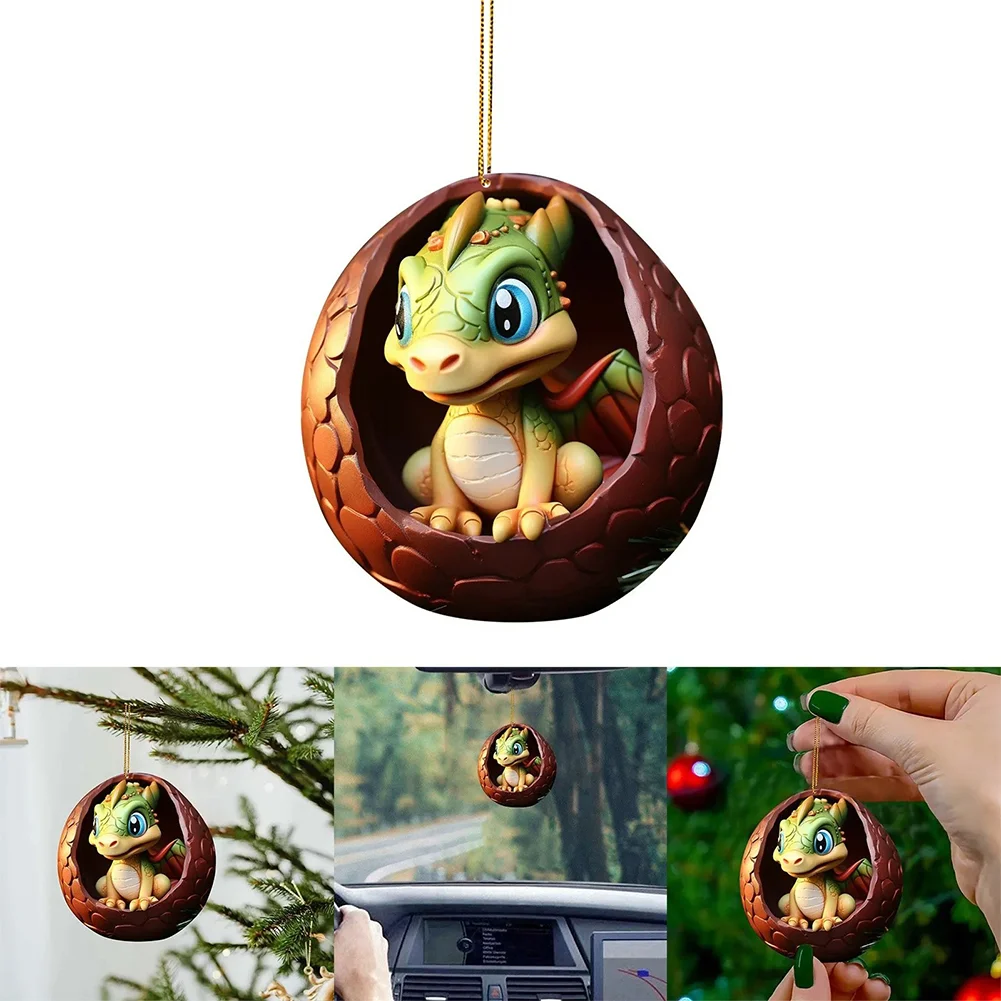 Christmas Dragon Egg Decoration Novelty Cute Acrylic Party Favors (D)