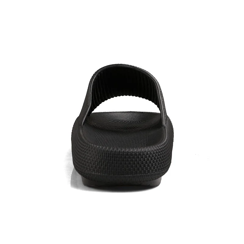 Men Beach Slippers High Heels Women Slide Sandals Shower Thick Sole Soft Couple Massage Bread Slippers Bathroom Shoes Non-Slip