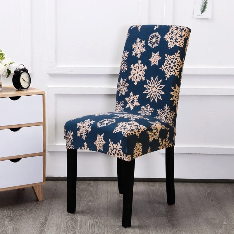 1PCs Spandex Elastic Printing Dining Chair Slipcover Removable Anti-dirty Kitchen Seat Case Stretch Chair Cover for Banquet