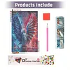Diamond Painting -DIY Round Drill Independence Day Statue of Liberty with Wing(60*40CM)