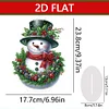 2D flacher Schneemann Druck DIY Desktop Diamond Art Kits für Home Office Desktop Dekor