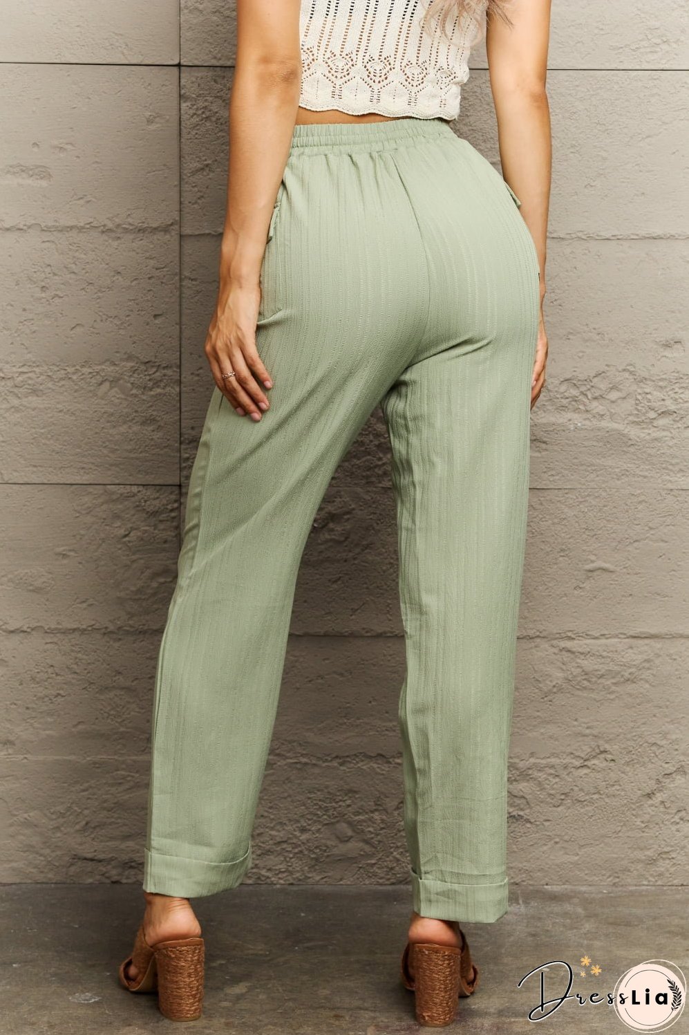 Tie Waist Long Pants