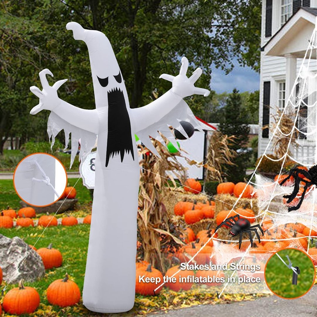 12FT Halloween Inflatable Outdoor Scary Ghost Inflatable with Light