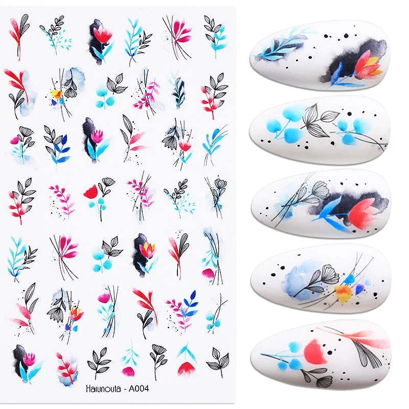 The New 3D Nail Sticker Cool English Letter Stickers For Nail Foil Love Heart Design Nails Accessories Fashion Manicures Sticker