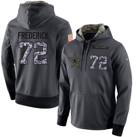 NFL Men's  Dallas Cowboys #72 Travis Frederick Stitched Black Anthracite Salute to Service Player Performance Hoodie