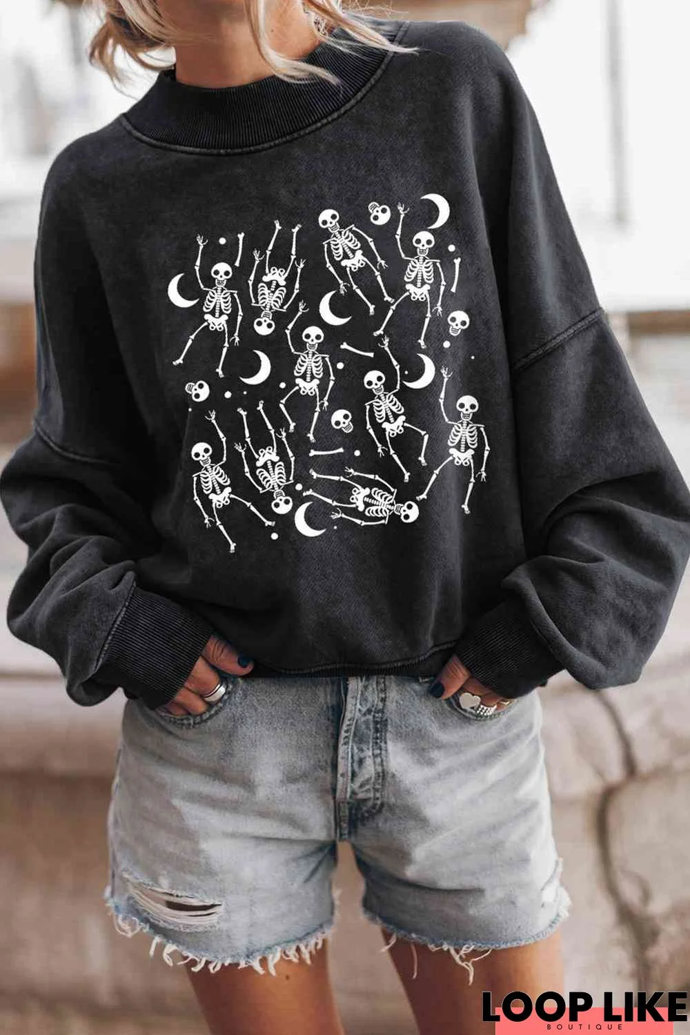 Dancing Skeletons Graphic Sweatshirt