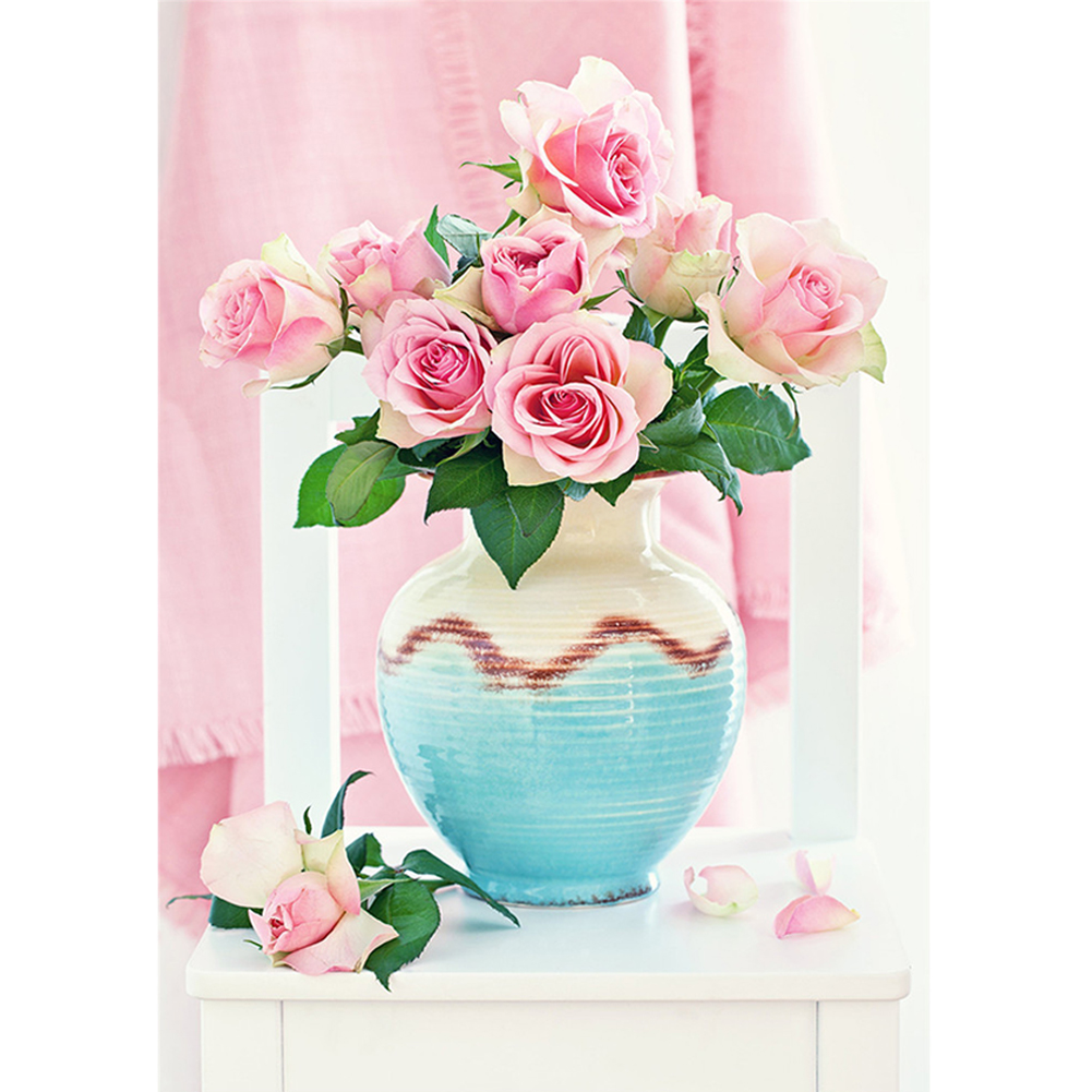 

Pink Rose - Round Drill Diamond Painting - 30*40CM, 501 Original