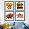 12pcs Gourmet Food-11CT Stamped Cross Stitch Set 12.5*12.5cm/4.92*4.92in tapestrymarket