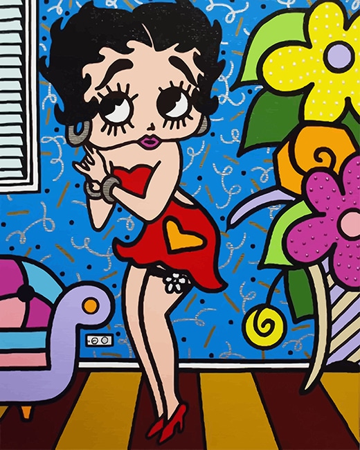 

Betty Boop Cartoon – Paint By Numbers - 40*50CM, 501 Original
