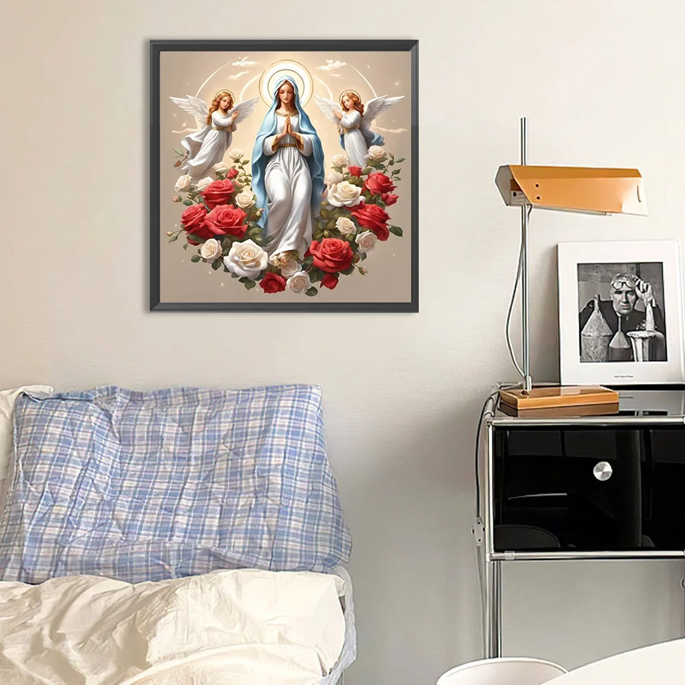 Diamond Painting - Full Round Drill - Virgin Mary(Canvas|30*30cm)