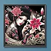 Enchanting Geisha Woman-Partial Special Shaped Diamond Painting 30*30CM
