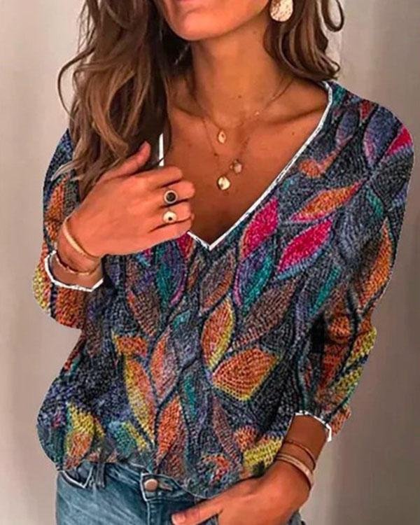 Straight V-Neck Fabric Shirt