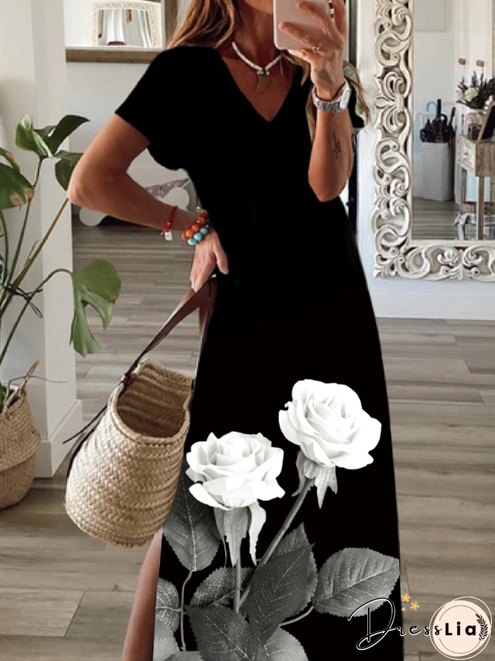 Casual Short Sleeve Knit Dress