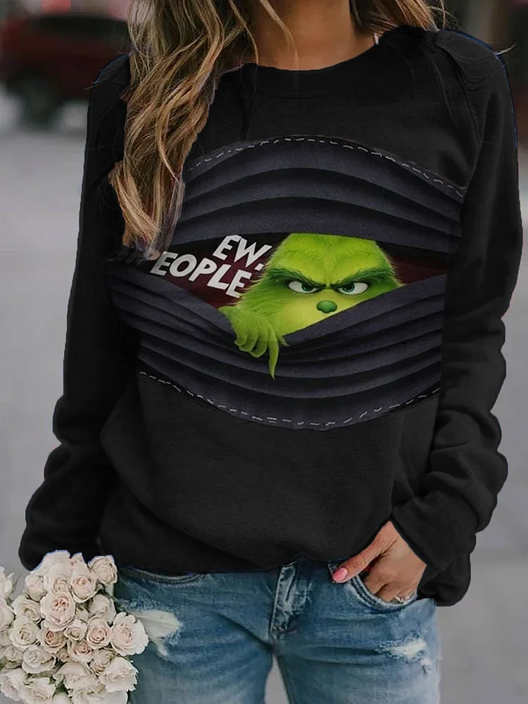 Women's Ew People Print Sweatshirt
