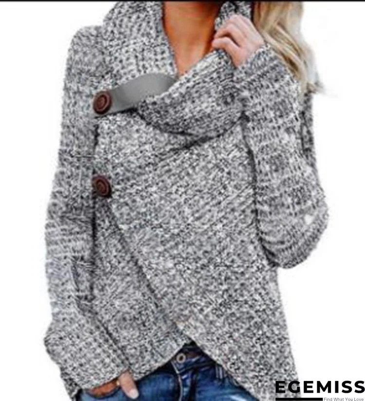 Casual Plus Size Button Wrap Vest Sweater Tunic | EGEMISS
