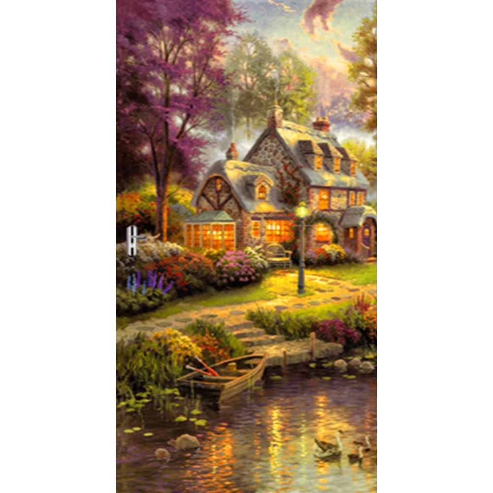 

45*85CM - Round Drill Diamond Painting - Wood, 501 Original