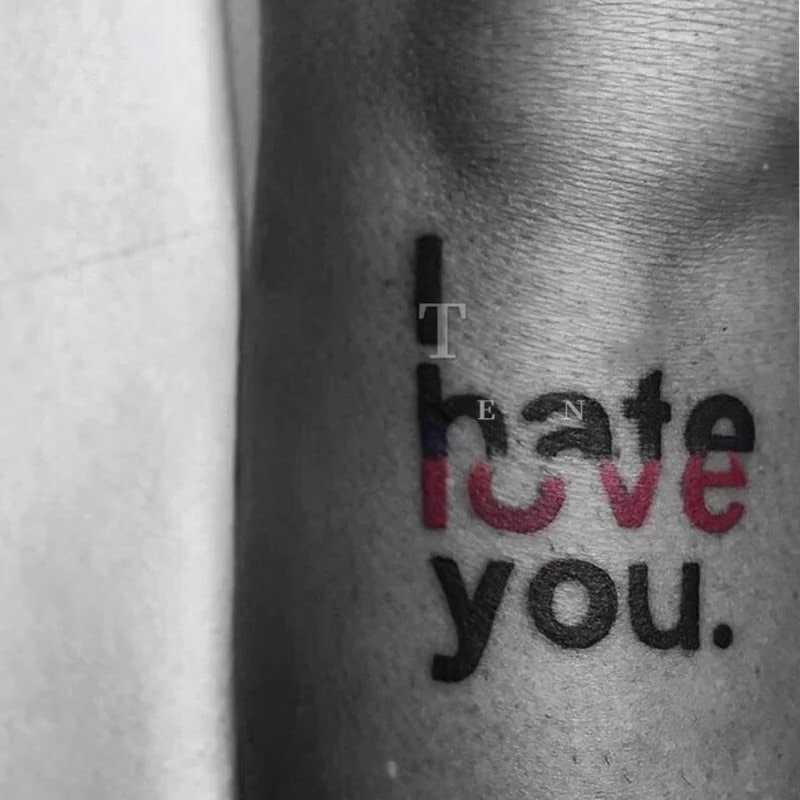 Waterproof Temporary Tattoo Stickers Letter Design Stickers For Men And Women Arm Leg Flash Fake Tattoo