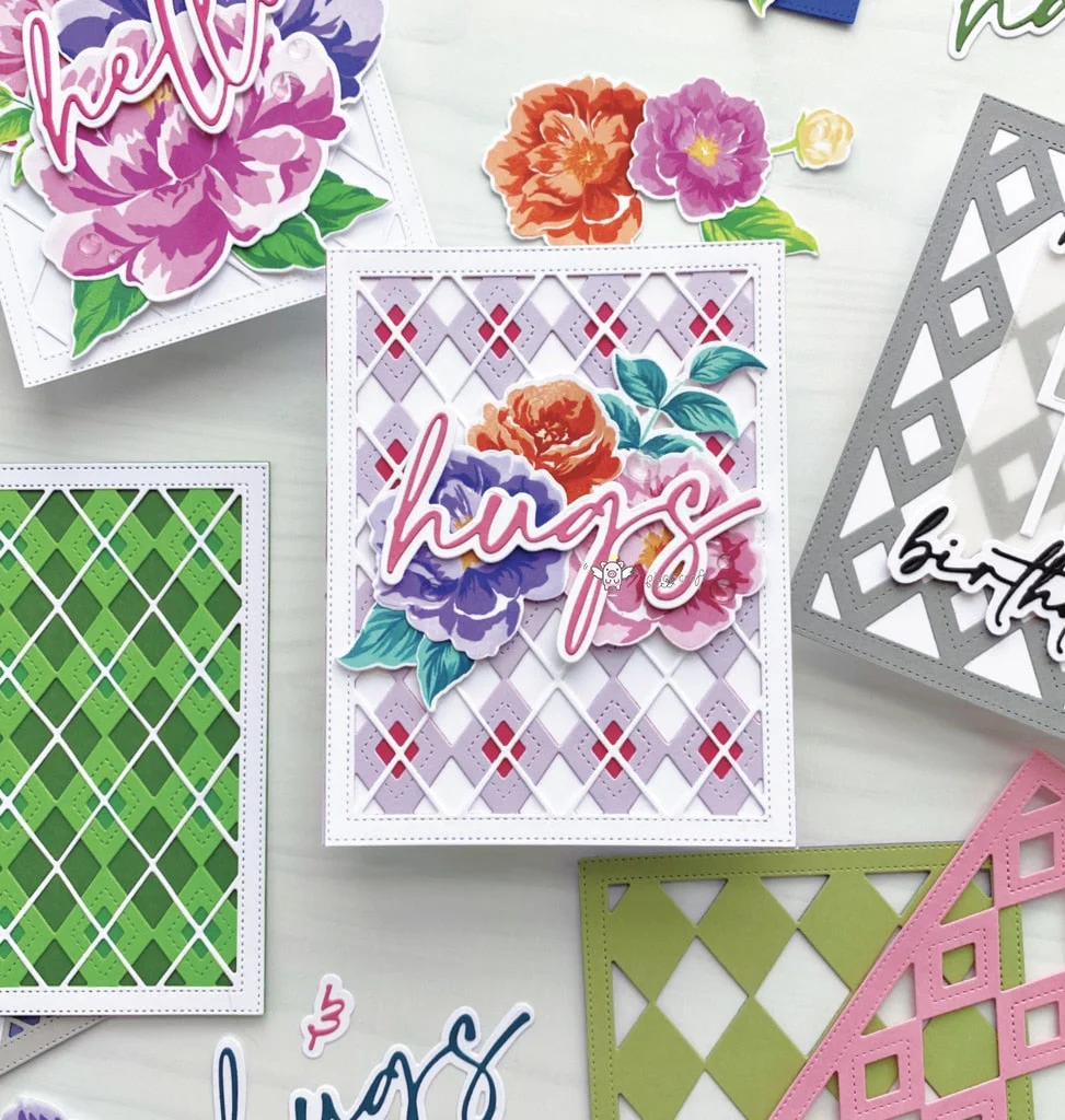 Piggy Craft metal cutting dies cut die mold 3D New Diamond frame Scrapbook paper craft knife mould blade punch stencils dies