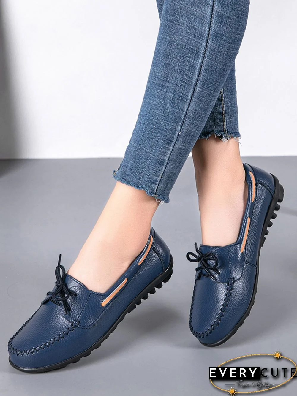 Retro Casual Simple Lace-up Flat Shoes