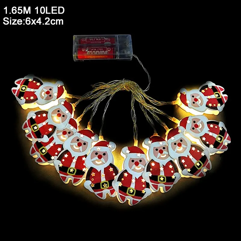 Santa Claus LED Light Merry Christmas Decorations For Home Christmas Tree Hanging Ornaments Garland Xmas Navidad New Year Gifts
