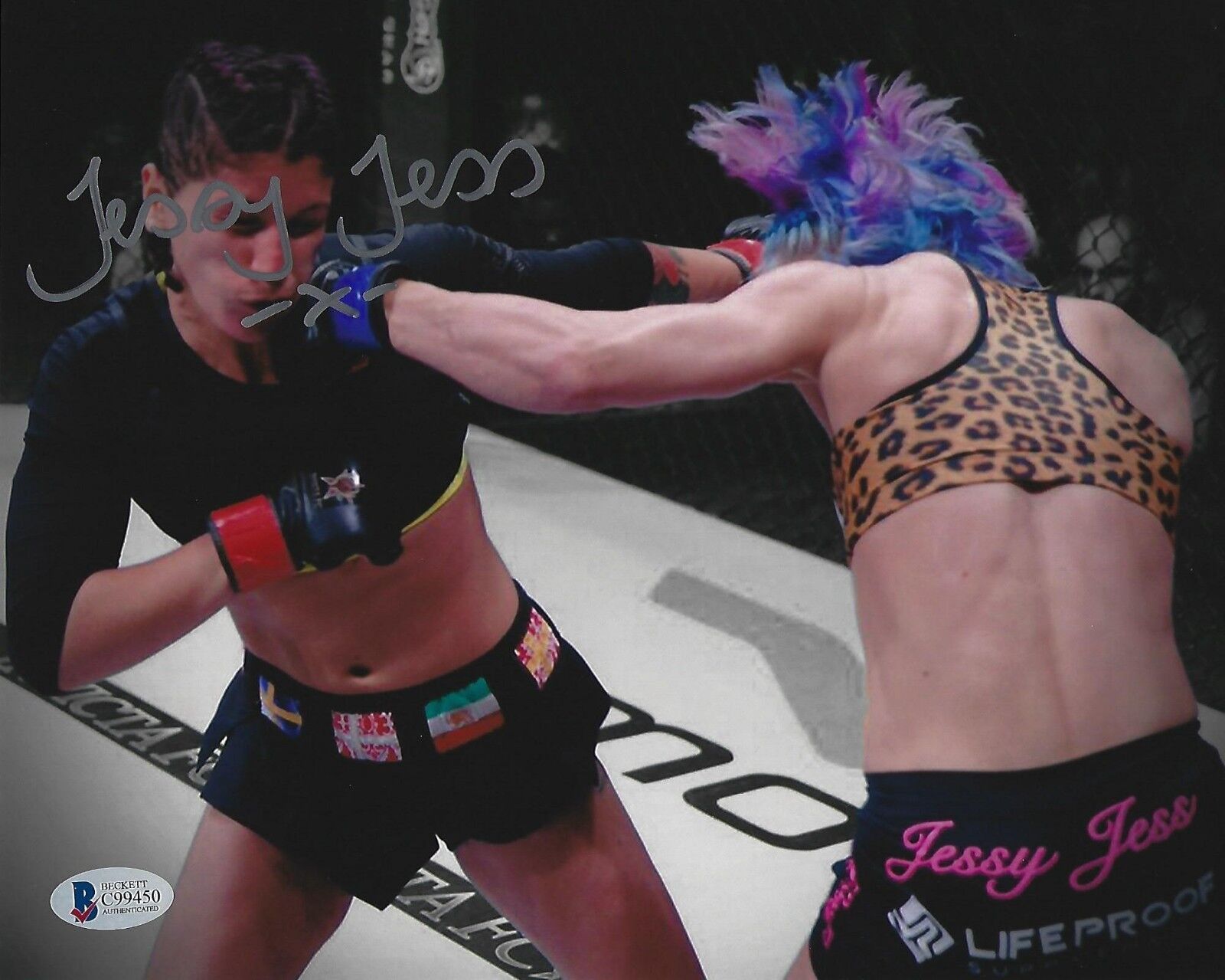 Jessica Rose-Clark Signed 8x10 Photo Poster painting BAS COA UFC Invicta Fight Picture Autograph