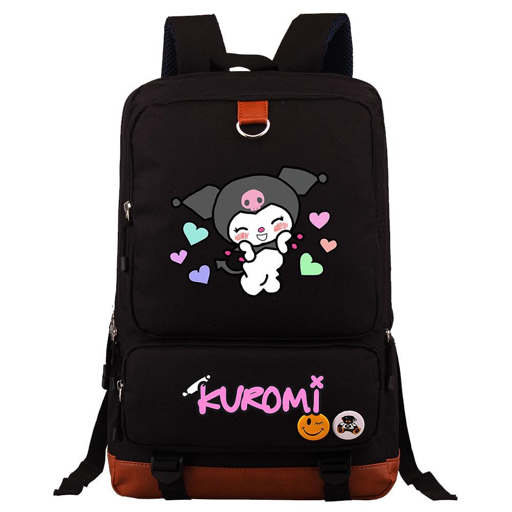Mayoulove Kuromi Backpack Lightweight Durable Design for School and Outdoor Activities-Mayoulove