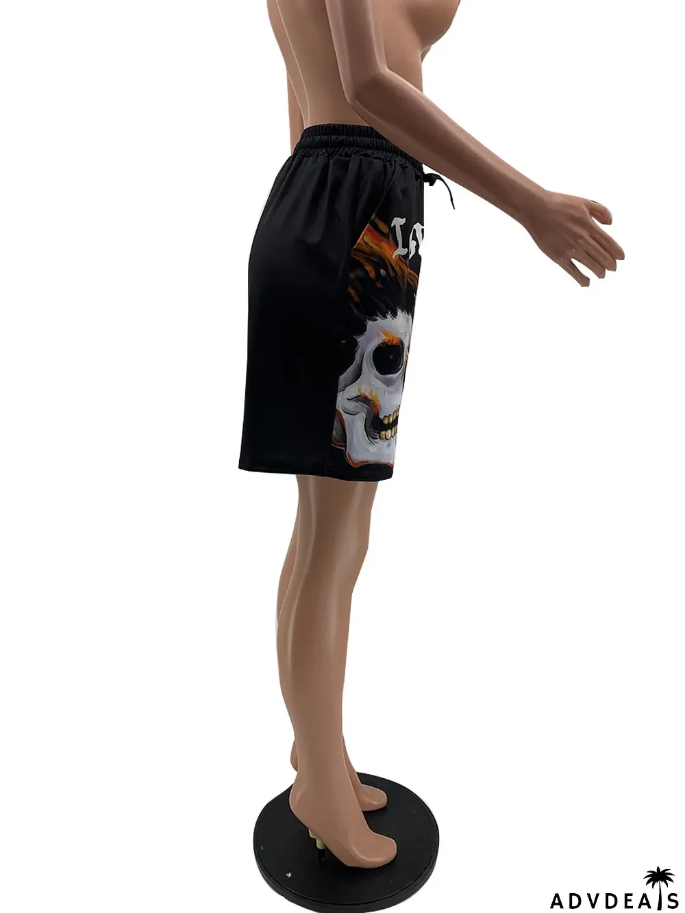 Summer Casual Print Drawstrings Jogger Shorts