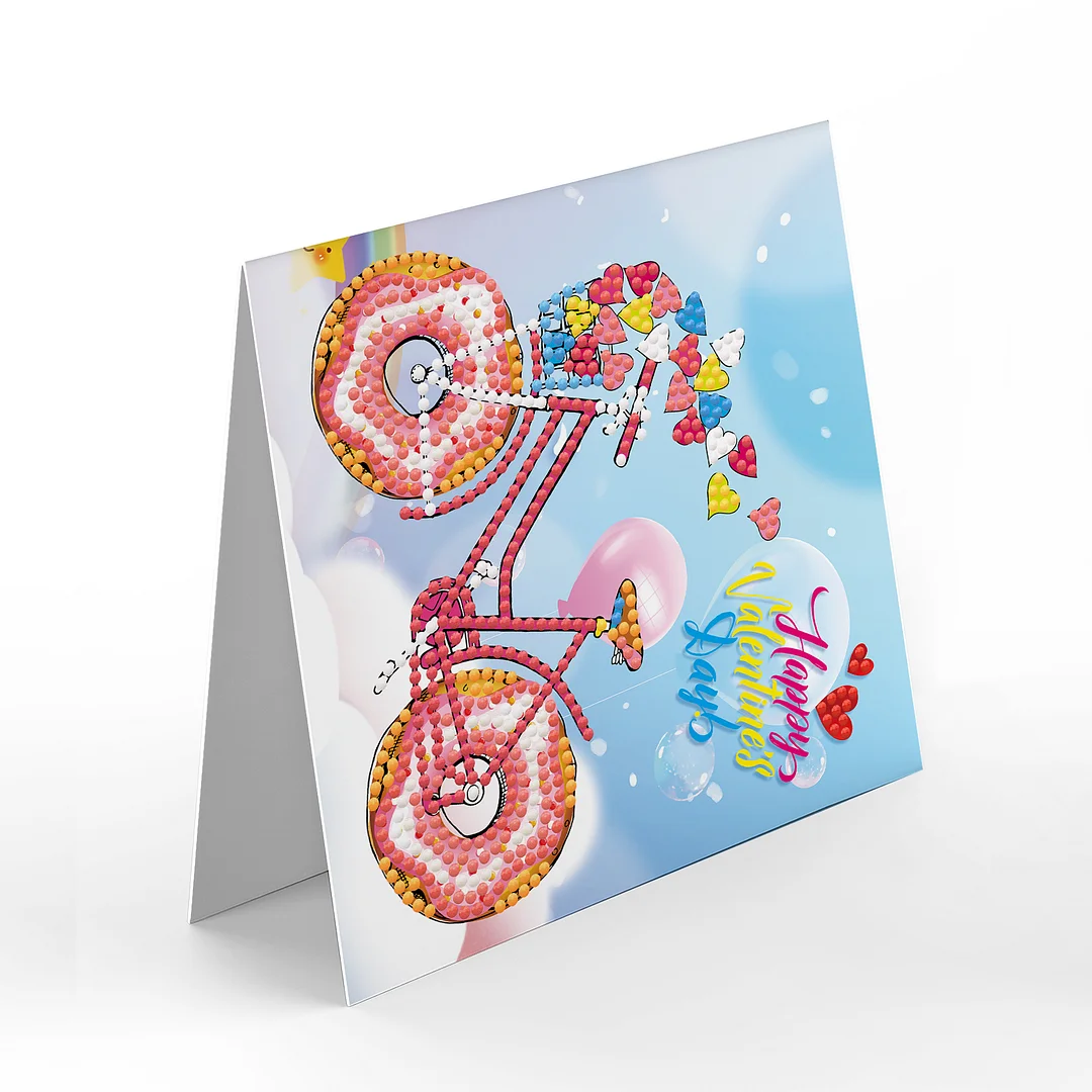 12pcs DIY Diamond Painting Greeting Cards Mosaic Birthday Postcard(15*15cm)