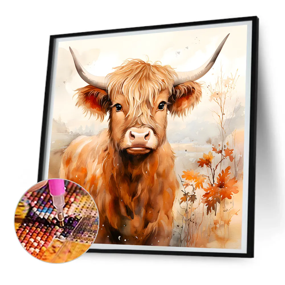 Diamond Painting - Full Round Drill - Highland Yak(Canvas|30*30cm)