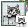 (Multi-Style) Cat On Book-11CT Stamped Cross Stitch 40*40cm/15.75*15.75in