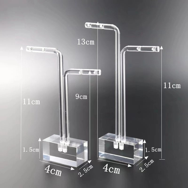 1 Piece 2 Pieces Set Arylic Minimalist Transparent Jewelry Rack