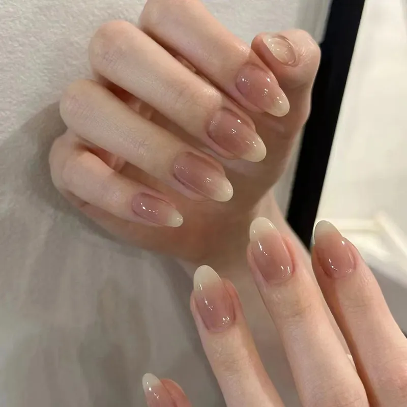 Churchf Churchf Nail Contracted Pure Color Wear Nail Removable Beauty Nail Tablet Gradient Nail Patch 24 Pieces