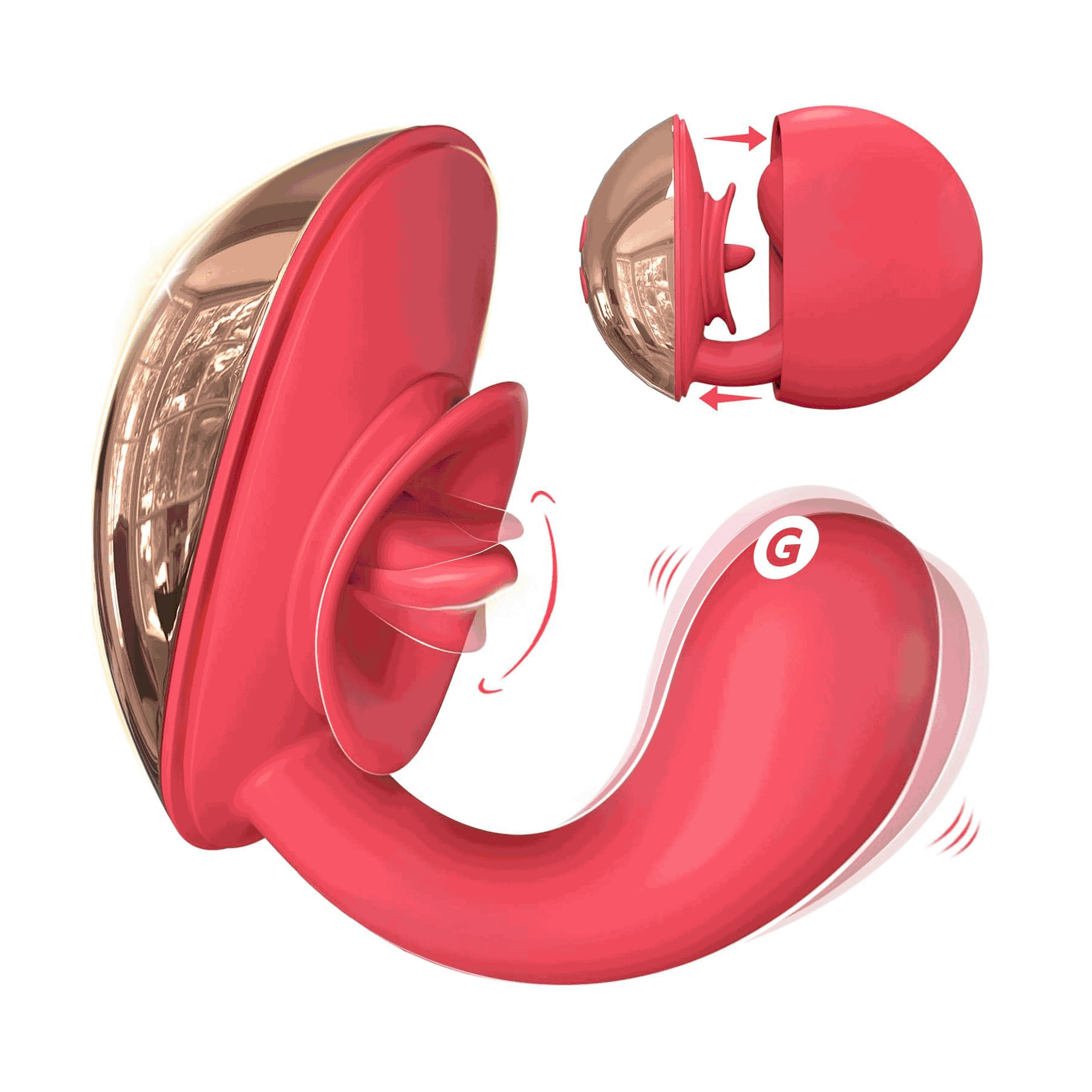 Skylar - Tongue Licking Clitoral Stimulator G Spot Vibrator with 10 Licking  Vibrating Modes