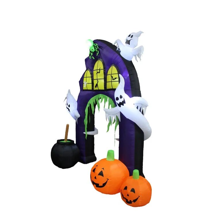 Castle with Pumpkin and Ghost Archway