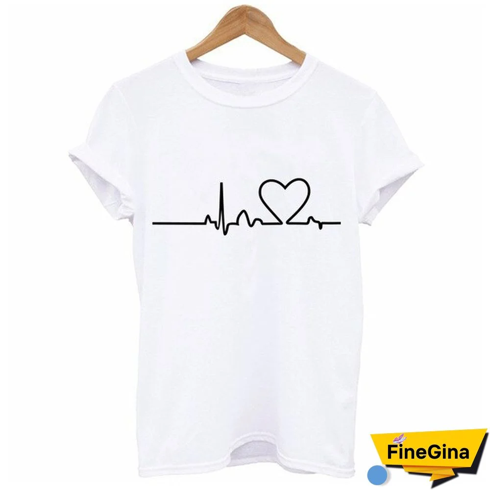 New Harajuku Love Printed Women T-shirts Casual Tee Tops Summer Short Sleeve Female T Shirt For Women Clothing